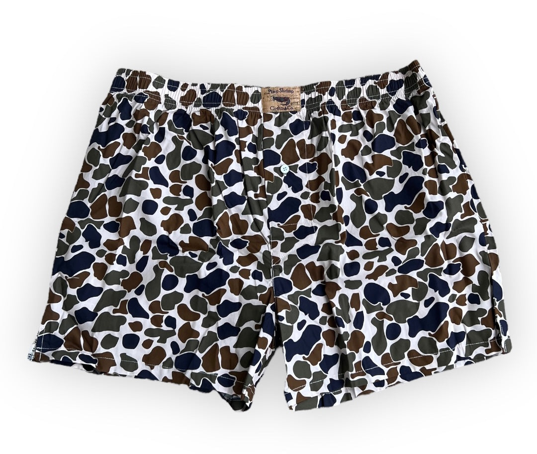 100% Comfort Cotton Old School Camo Boxer Shorts