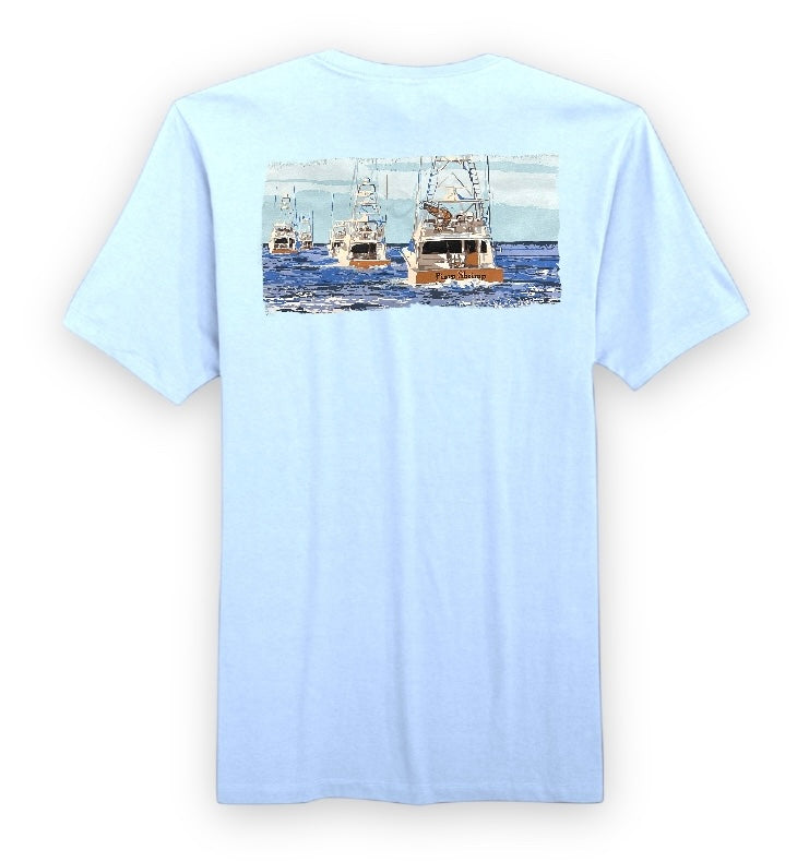 Youth Short Sleeve Gone Fishing Chambray