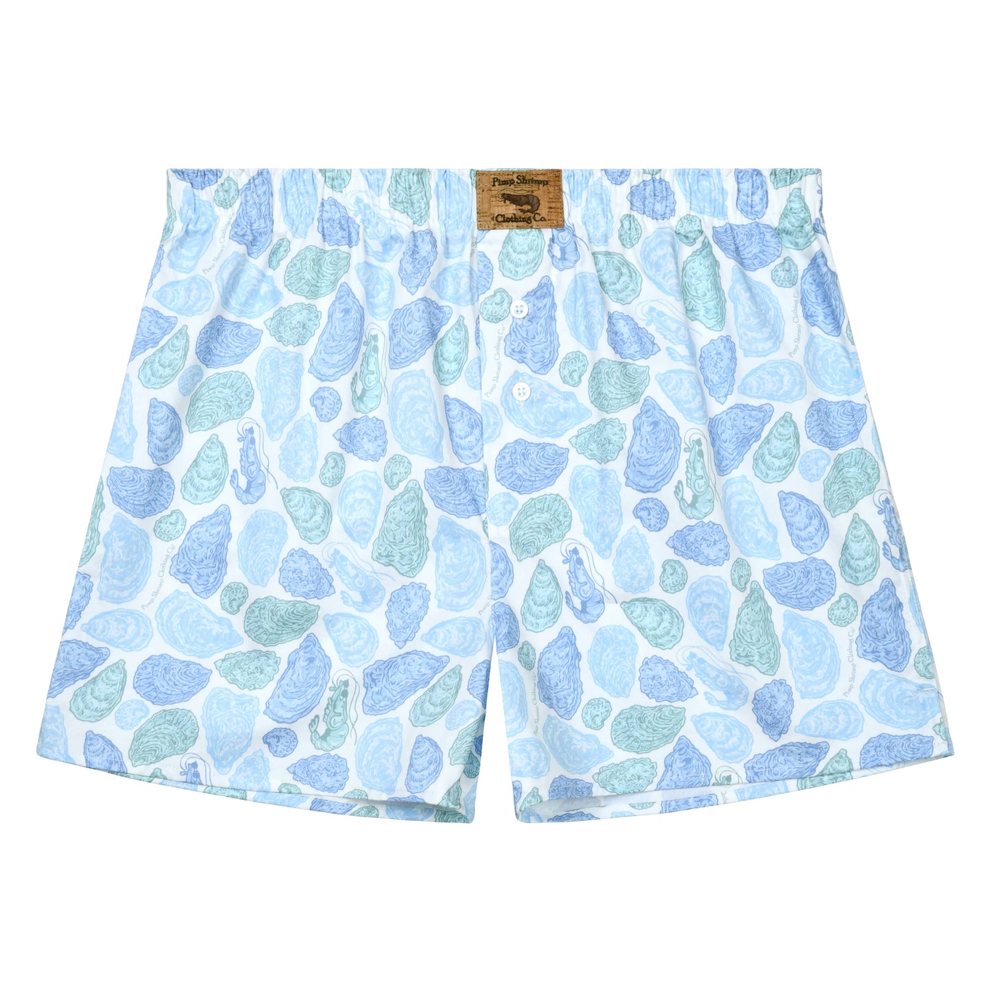 100% Comfort Cotton Boxer Shorts - Blue Oyster Camo