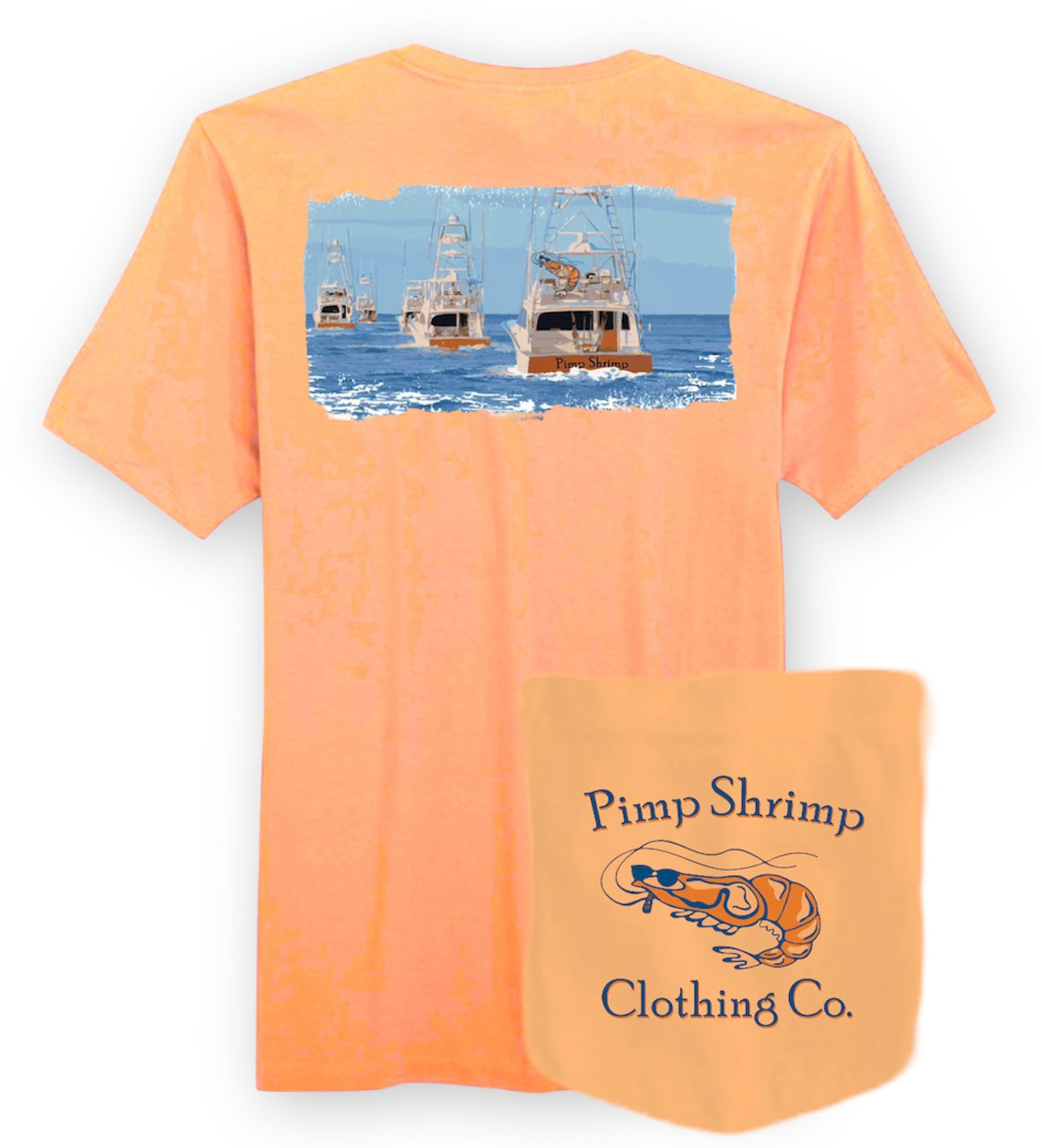 "Gone Fishing" Short Sleeve Pocketed T-Shirts