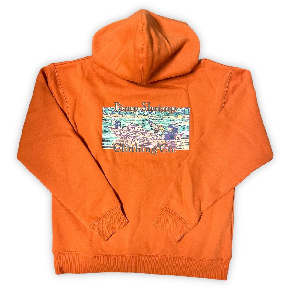 Rust Jon Boat Mid-Weight Hoodie