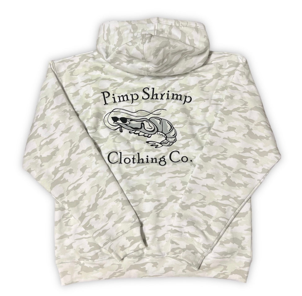 White Camo Mid-Weight Hoodie