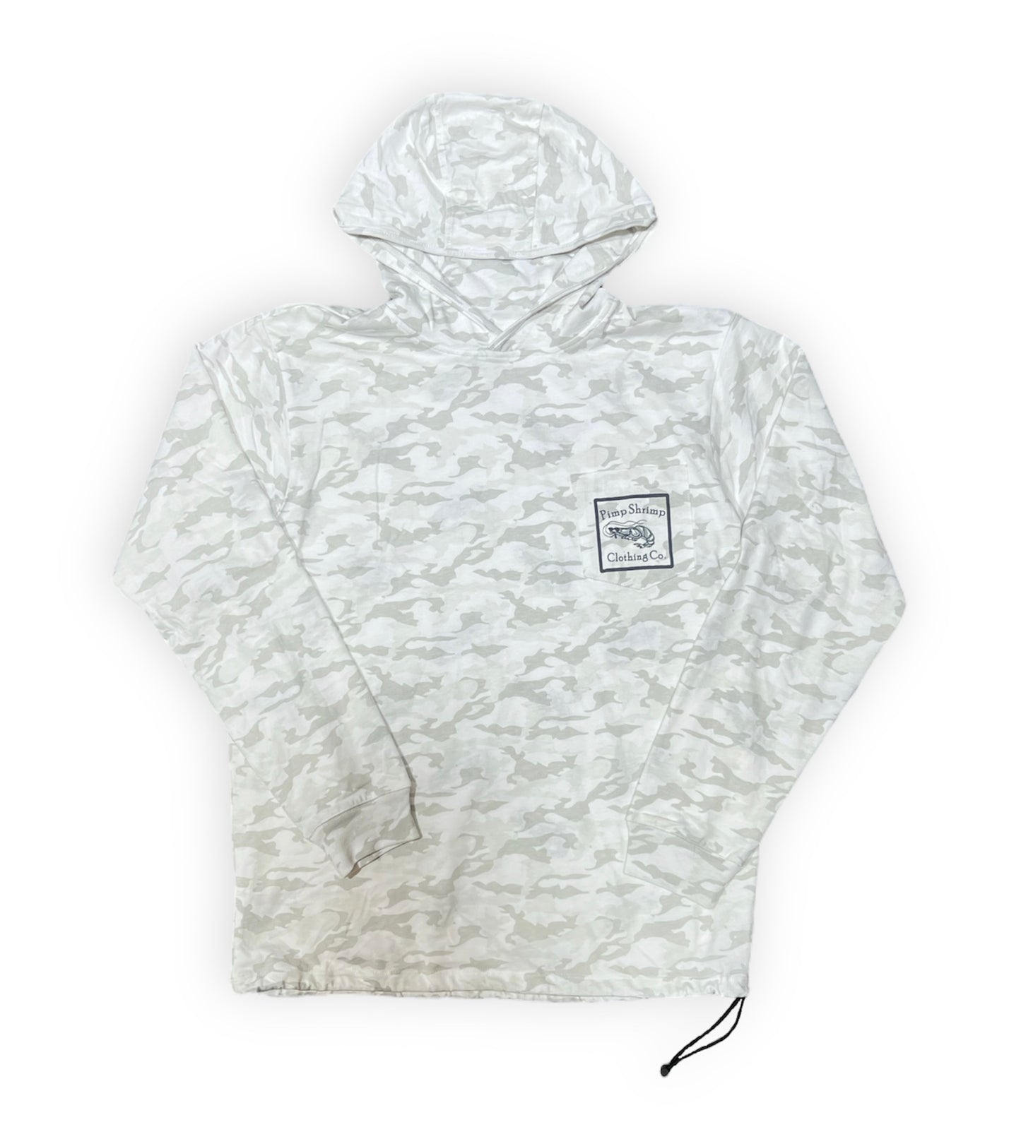 White Camo Comfort Lined T-Shirt Hoodie
