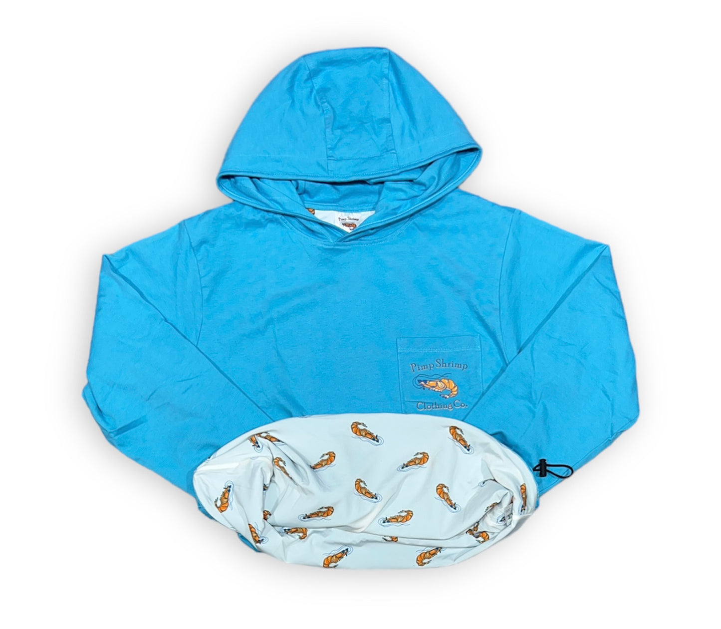 Blue Mist Comfort Lined T-Shirt Hoodie