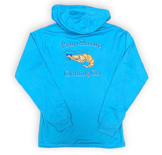 Blue Mist Comfort Lined T-Shirt Hoodie