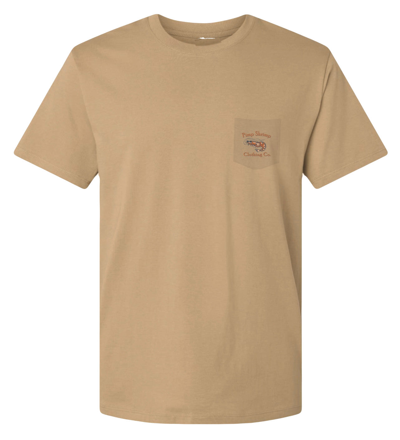 Short Sleeve Camo-Back Pocketed T-Shirt - Latte