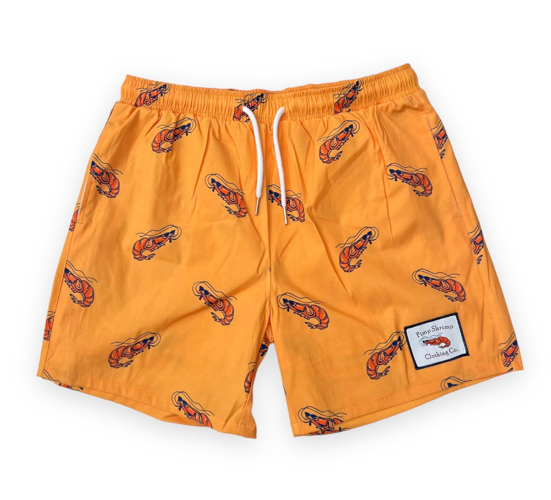 Men's Bathing Suits - Sunset Orange