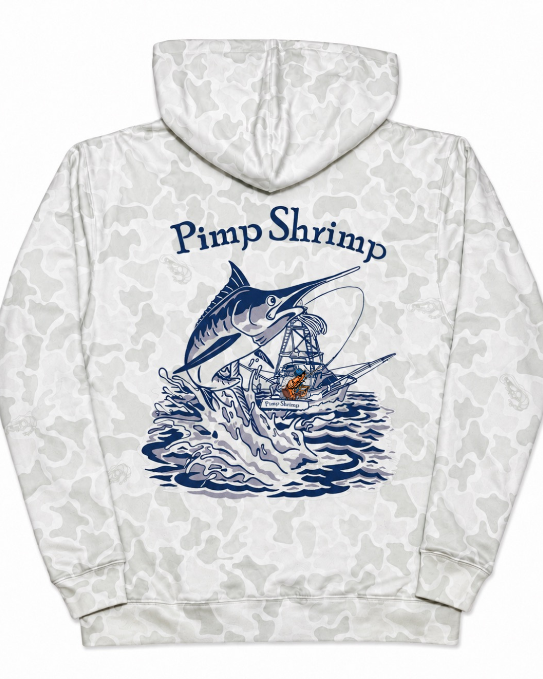 New School Camo Mid Weight Hoodie - White