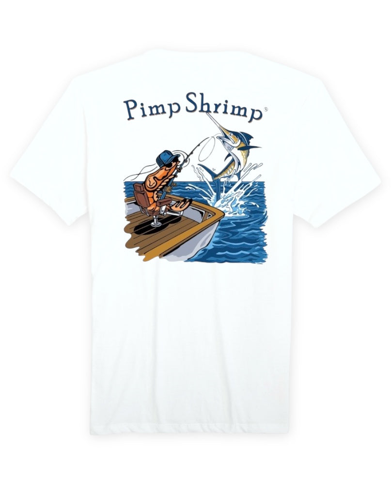 Fighting Chair Short Sleeve Pocketed T-Shirt