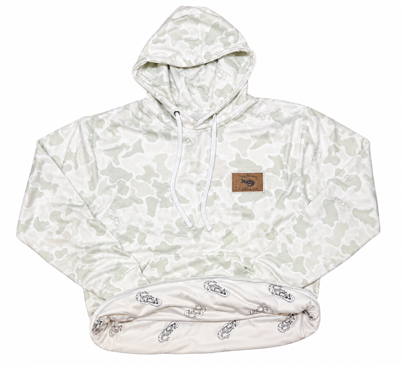New School Camo Mid Weight Hoodie - White