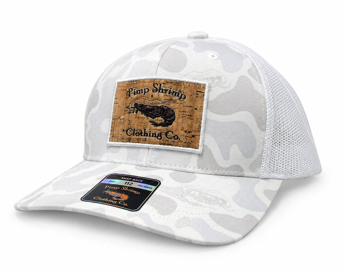 White Camo New School Trucker