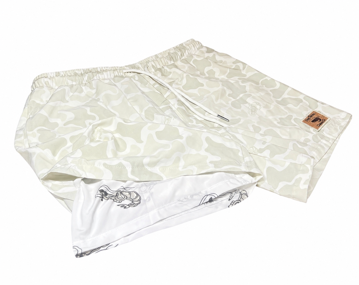 Men's Swim Shorts - New School Camo White