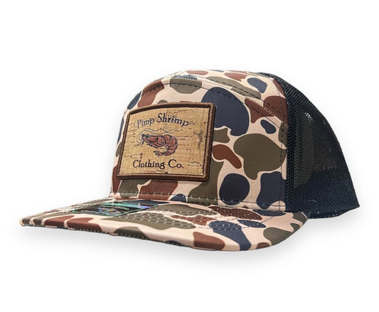 Our New School Camo Trucker Hats are crafted with a breathable mesh back and an adjustable snapback closure, these great looking hats offer a comfortable fit for all-day wear.