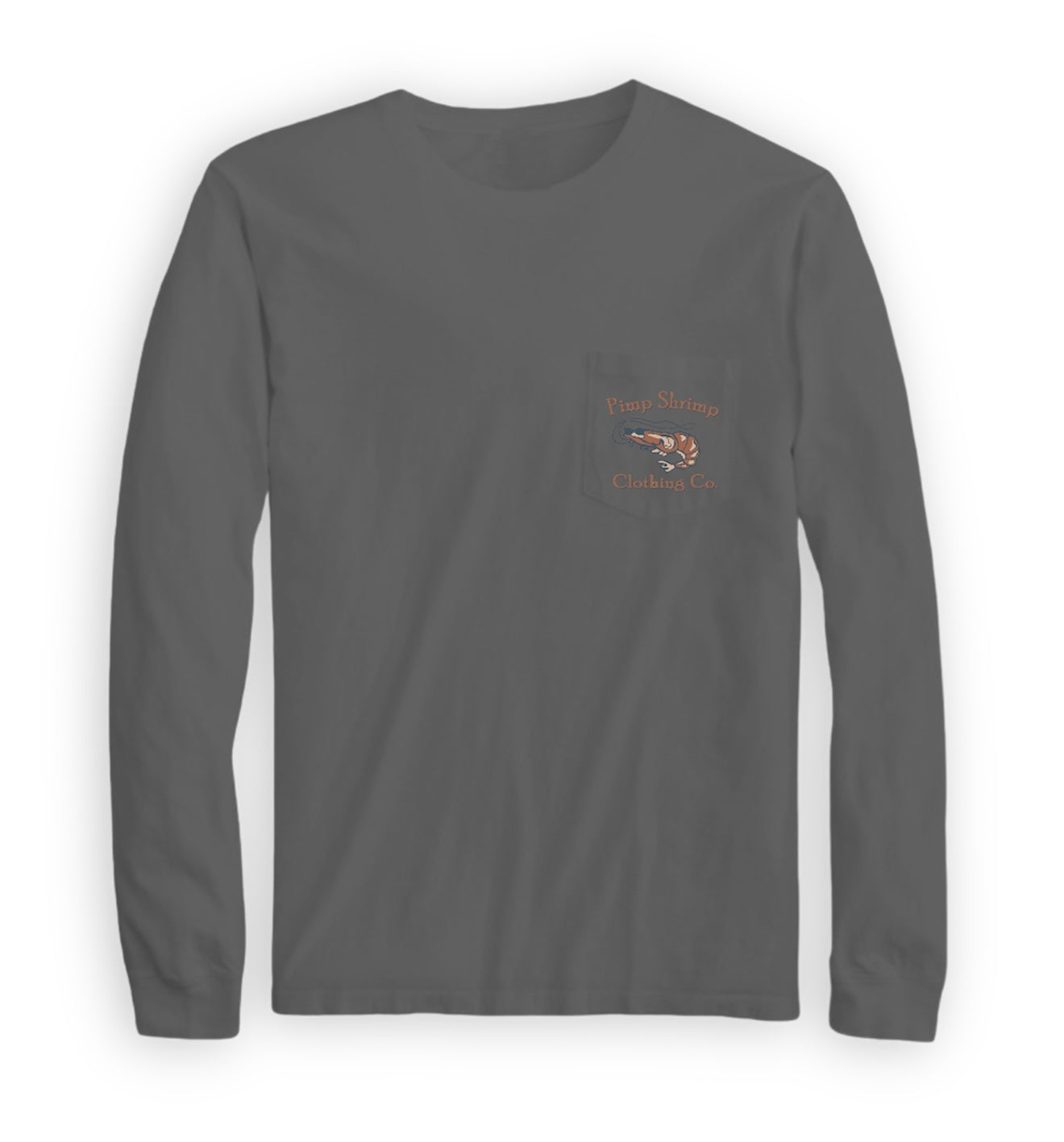 Charcoal Grey Camo-Back Long Sleeve T-Shirt
