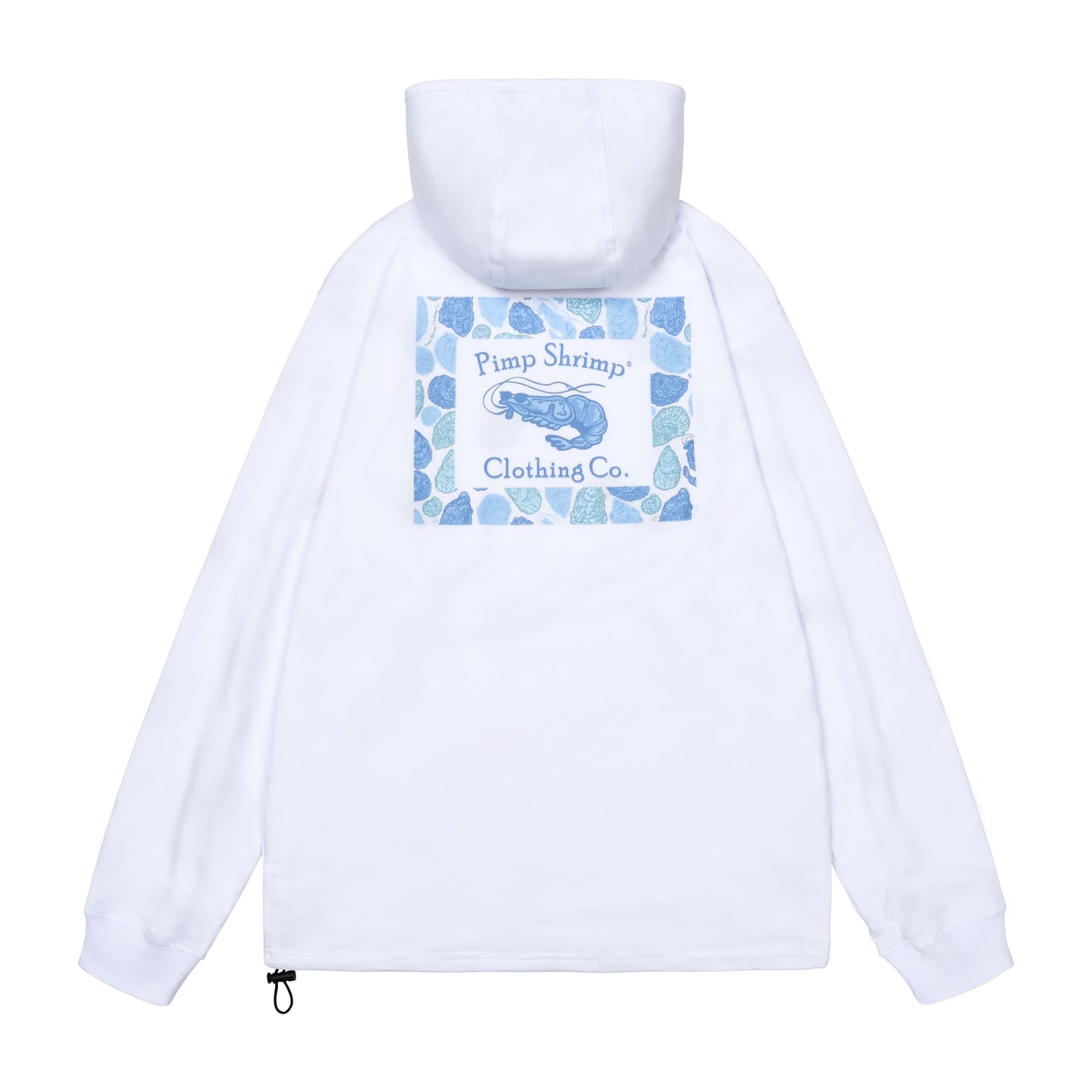 Oyster Camo-Back T-Shirt Hoodie - White