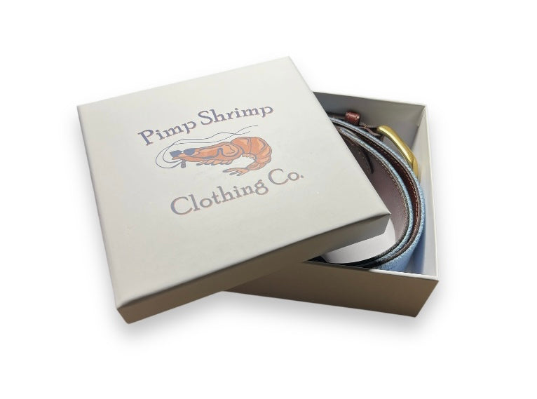 Pimp Shrimp Needlepoint Belts