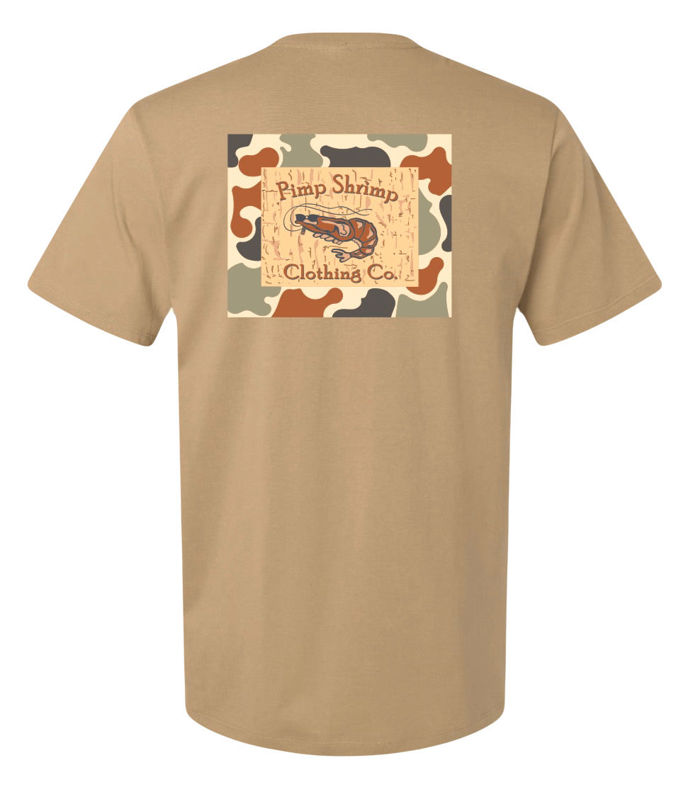 Short Sleeve Camo-Back Pocketed T-Shirt