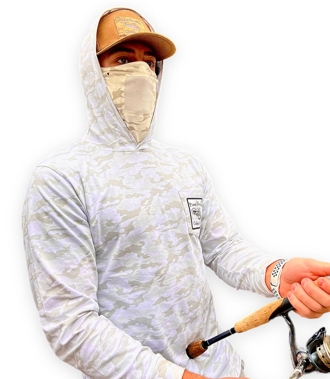 Light-Weight T-Shirt Hoodie with Removable Face Mask Small / Lime Green
